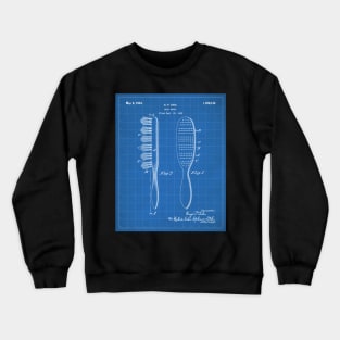 Hair Brush Patent - Salon Art - Blueprint Crewneck Sweatshirt